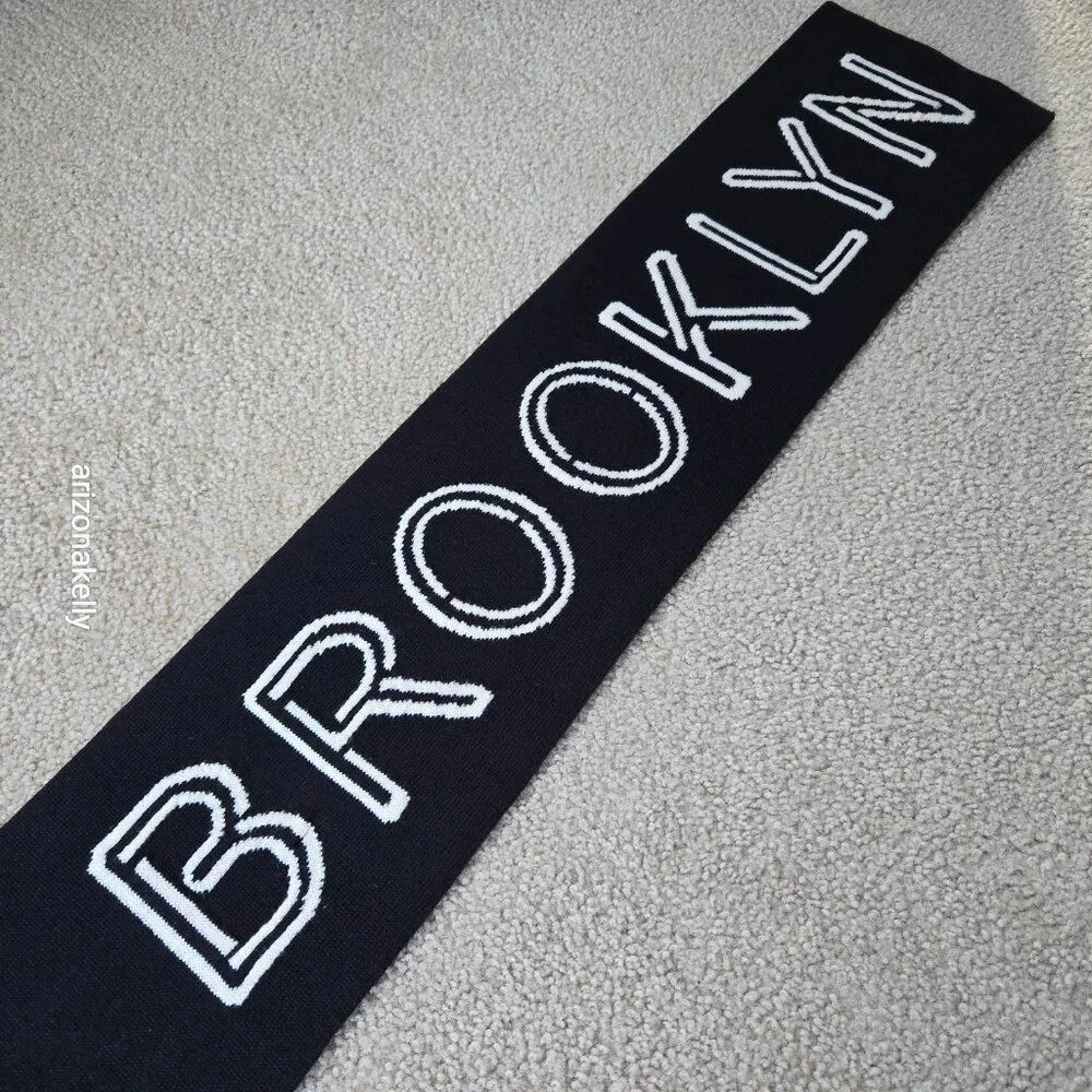 RARE kate spade NO SLEEP TILL BROOKLYN Wool Knit Scarf Beastie Boys Collectible - Picture 13 of 15